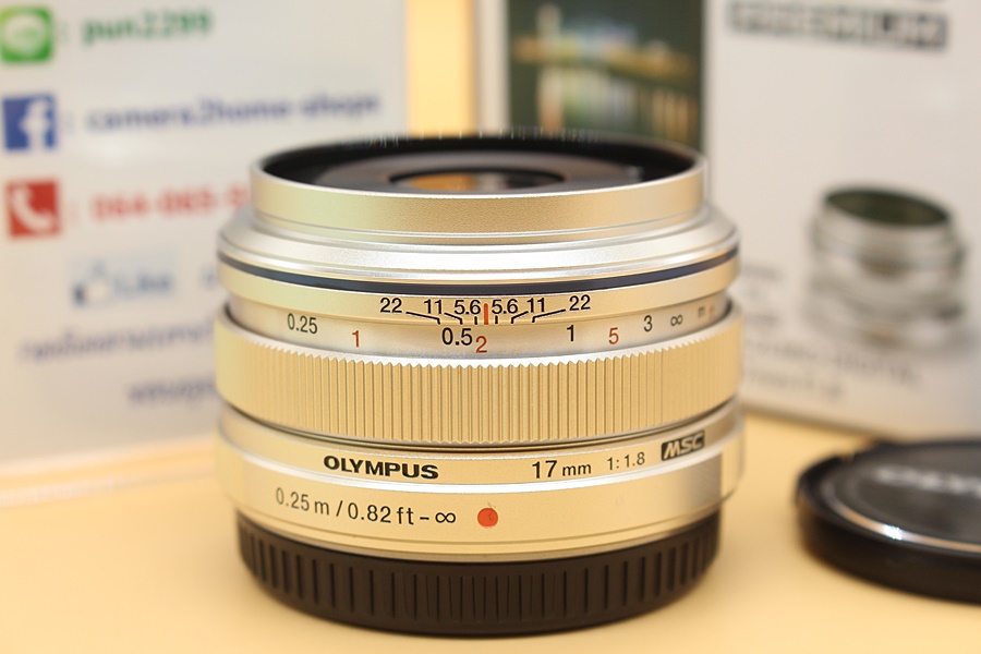 ขาย Lens Olympus M.Zuiko Digital 17mm F/1.8(สีเงิน) ประกันศูนย์ สภาพสวย มีประกันเพิ่ม 3 ปี ถึง 19-12-23 อุปกรณ์ครบกล่อง  อุปกรณ์และรายละเอียดของสินค้า 1.Le